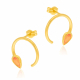 Boucles d'oreilles en or jaune et oxydes de zirconium - Boucles d'oreilles en or jaune et oxydes de zirconium