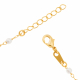 Bracelet en plaqué or, jade et perles synthétiques - C