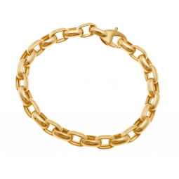 Bracelet en or jaune, maille jaseron