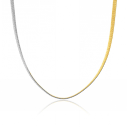 Collier en or jaune et rhodié