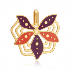 Pendentif en or jaune et laque 