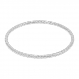 Bracelet jonc en argent rhodié