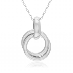 Collier en argent rhodié 