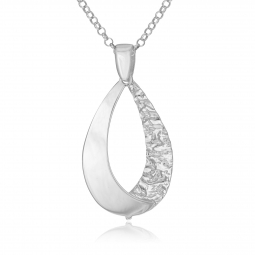 Collier en argent rhodié